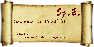 Szoboszlai Buzád névjegykártya